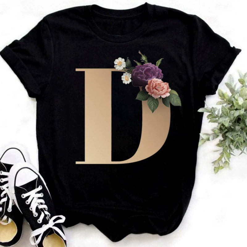 Women's T-Shirt 3D Print Name Clothes Fashion Casual Holiday Round Neck Short Sleeve T-Shirt Diy Custom
