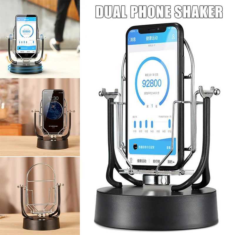 s Holders Single Phone Swing Device Automatic Shake Wiggler Step Earning Mobile Phone Holder Support Desk Bracket Smartphone Stand S25218