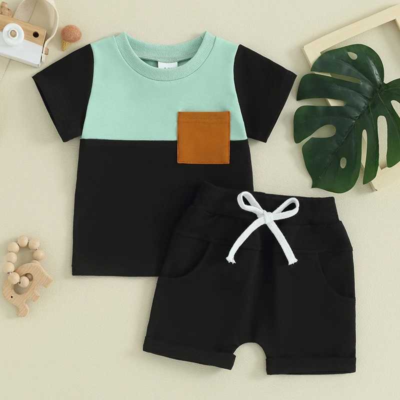 2023-12-27 Lioritine -3Y Toddler Baby Boy Summer Clothes Color Block Short Sleeve T-shirts Shorts Clothing Set W250218