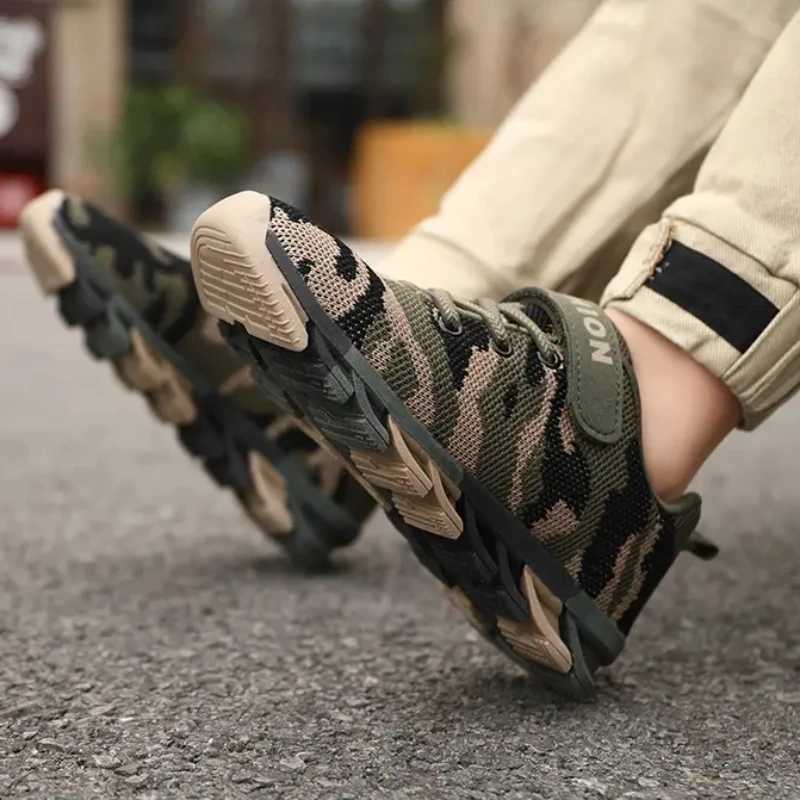 Brand summer childrens camouflage sports shoes childrens sports tennis shoes breathable mesh running shoes for boys and girls outdoor casual shoes Z25