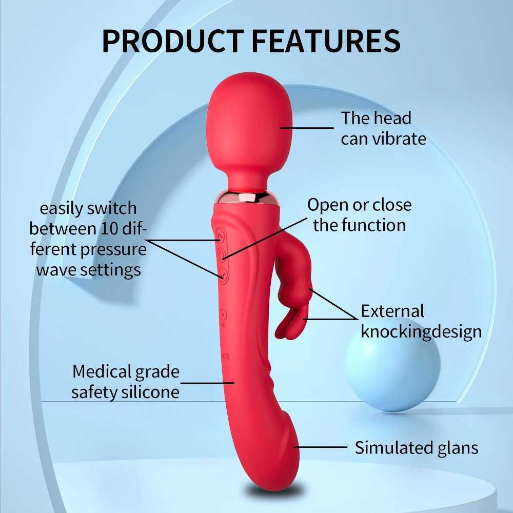 The Latest High End Three Head Vibrator Instant Orgasm Mute Clitoris G Spot Nipple Women Masturbation Device Adult Sex ToyXJ250218