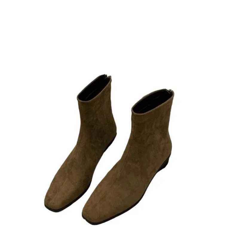 Womens Shoes 2024 High Quality Mid-Calf Womens Boots Fi Back Zip Modern Boots Women Hot Sale Solid Shoes for WomenzapatosXJ250217