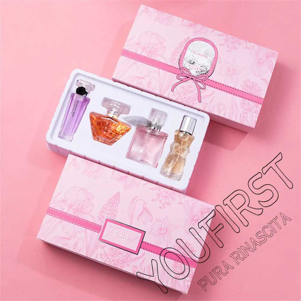 Brand 105ml perfume female luxury gift box 4pcs set perfume durable perfume flawless perfume original flower fragrance spray W250218