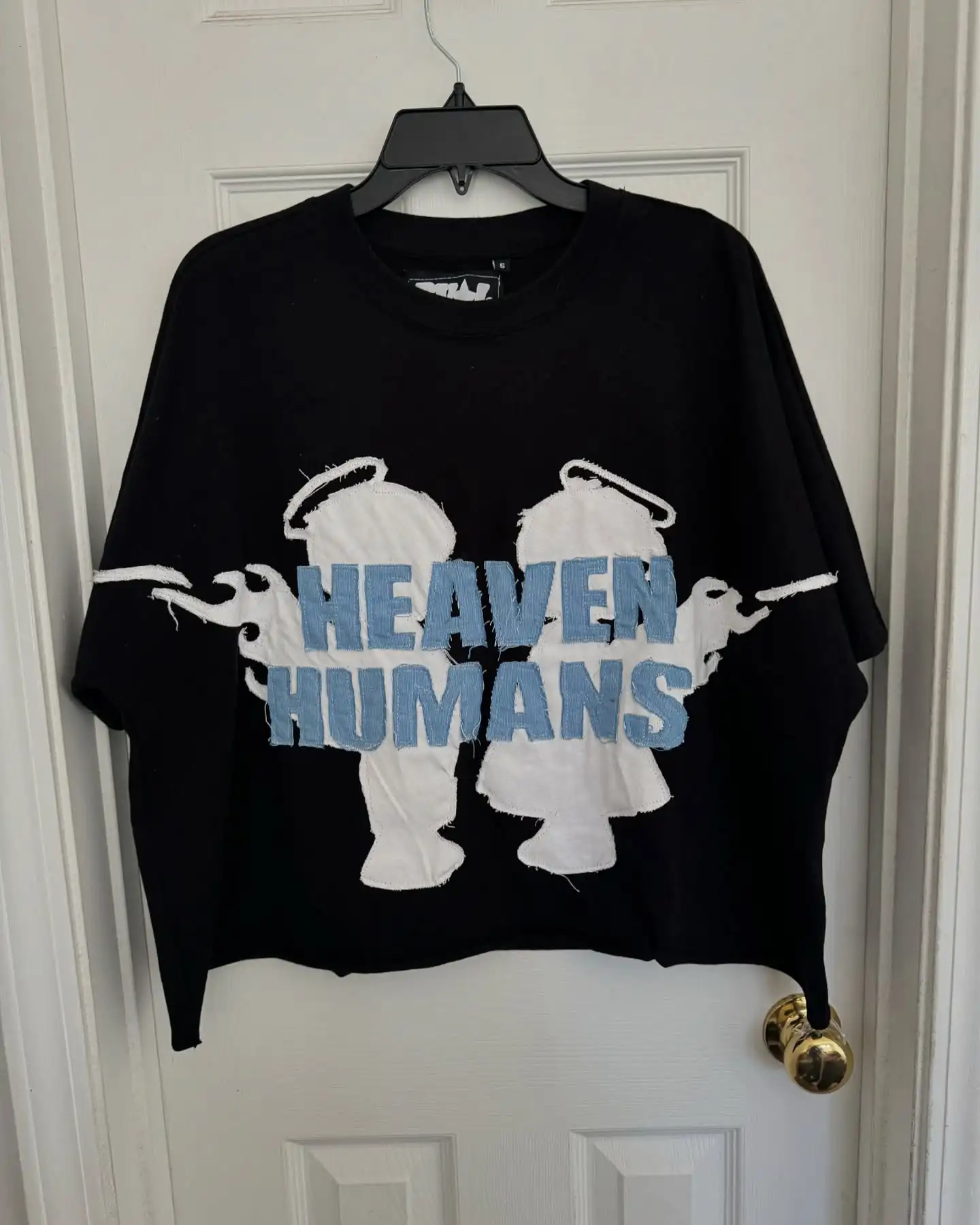 Gothic Retro Hip Hop Rhinestone Embroidery Loose T Shirts Y2k Oversized Letter Patchwork Cotton Short Sleeve Top Men Clothing 250217