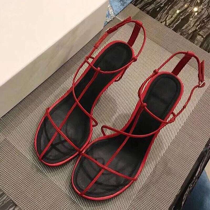 Hollow High Heels Sandals Open Toe Narrow Band Gladiator Women Summer Fashion Ladies Shoes Sandalias Mujer Verano