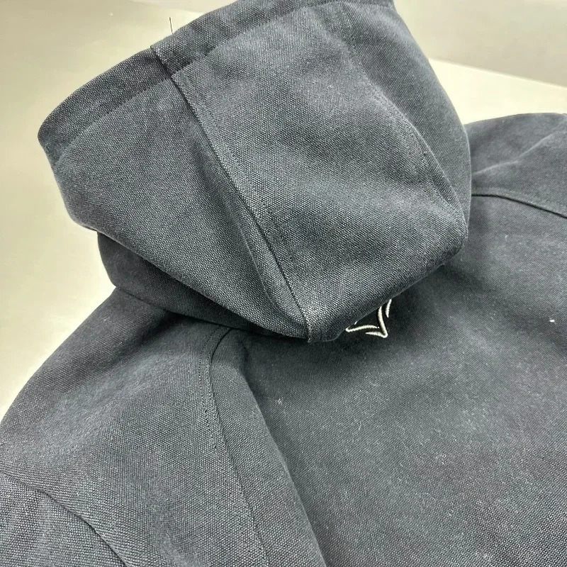 Vintage Wash Zipper hoodie Y2K Jacket Harajuku Hip Hop Alphabet Embroidery oversized hoodie for men and women sweatshirt tops 250214