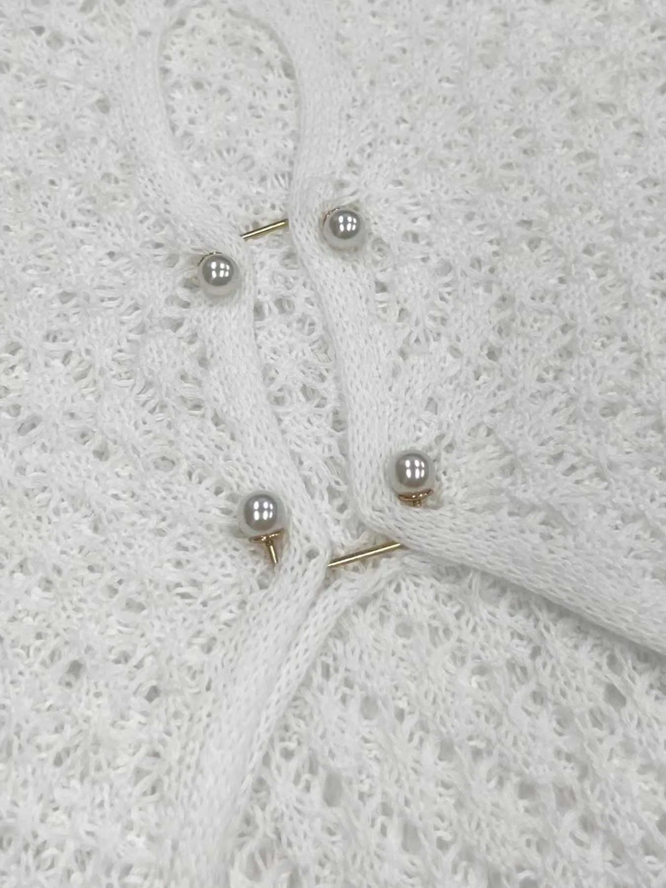 Sexy Women White Long Knit Sleeve Bikin Fashion Cover up Female See-Through Deep V-Neck Hollow-Out Beach Knitwear Backless Dress 250217