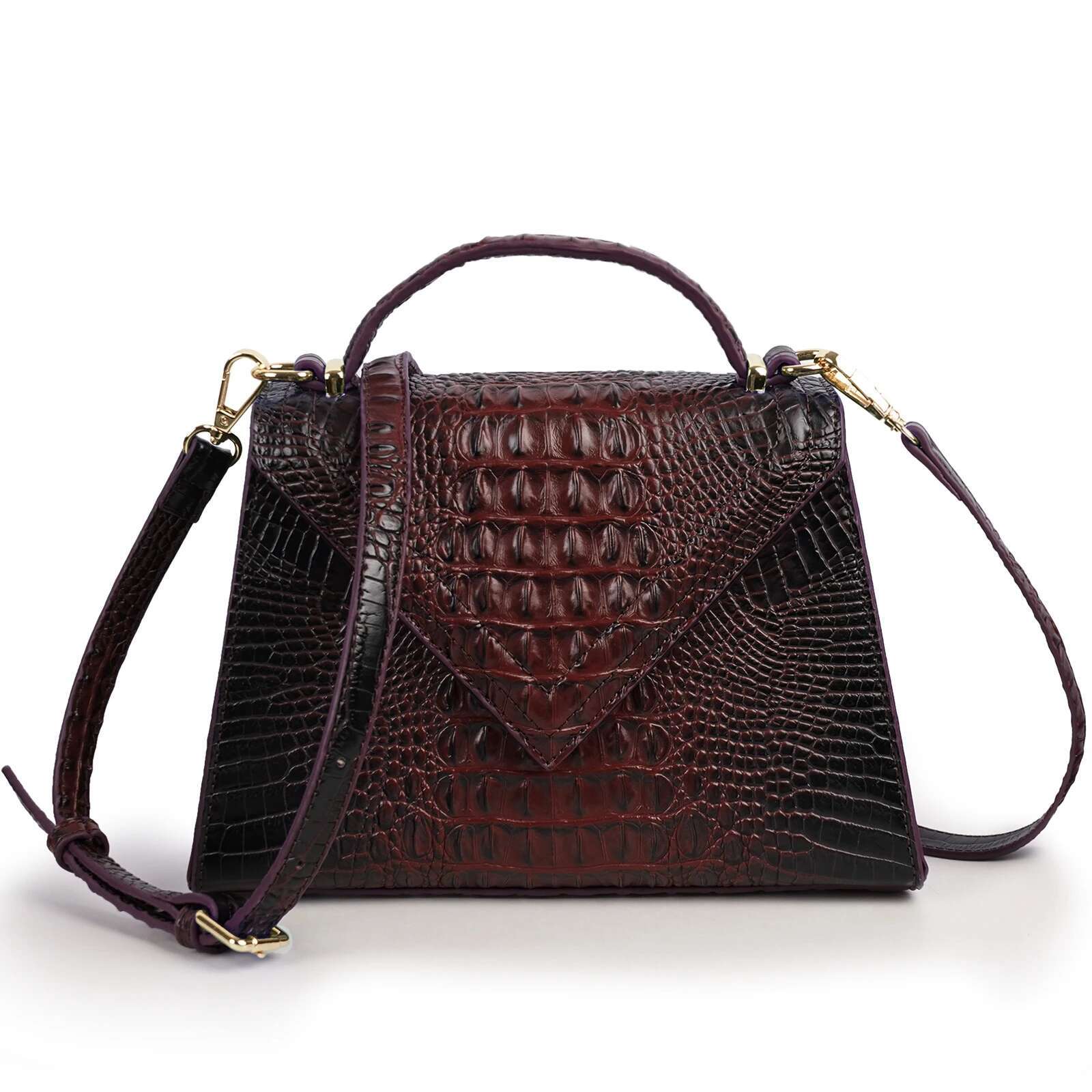 2025 Fashion Brand Design High Quality PU Leather Crocodile Pattern Handbags For Women Ure Shoulder Messenger Bags