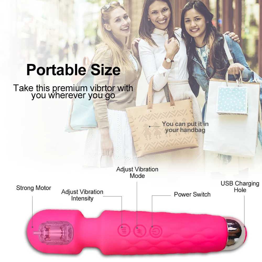 Wireless Dildos AV Vibrator Magic Wand for Women Clitoris Stimulator G Spot Massager Vibrator Female Masturbator Adult Sex ToysXJ250218