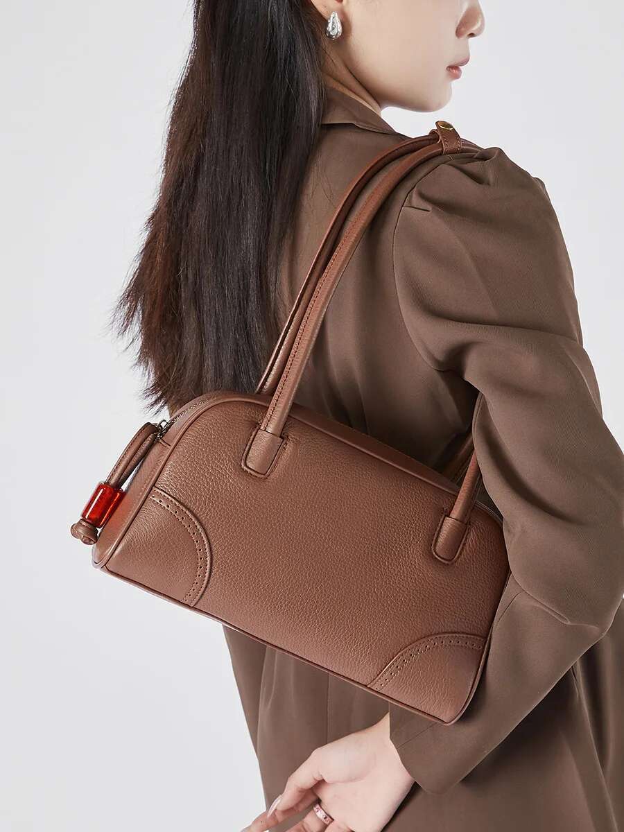 YANATARI Underarm Cowhide Genuine Leather Handbags Women Vintage Shoulder Female Korean Bag High Quality 2024