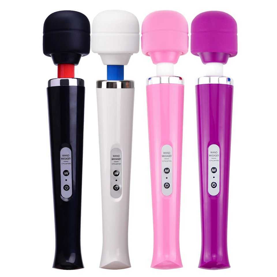 DOMI Sex Shop USB Charging Magic Wand Massager Pussy Stimulation Powerful Stick Clit Huge Vibrator Women Erotic Sex ToysXJ250218