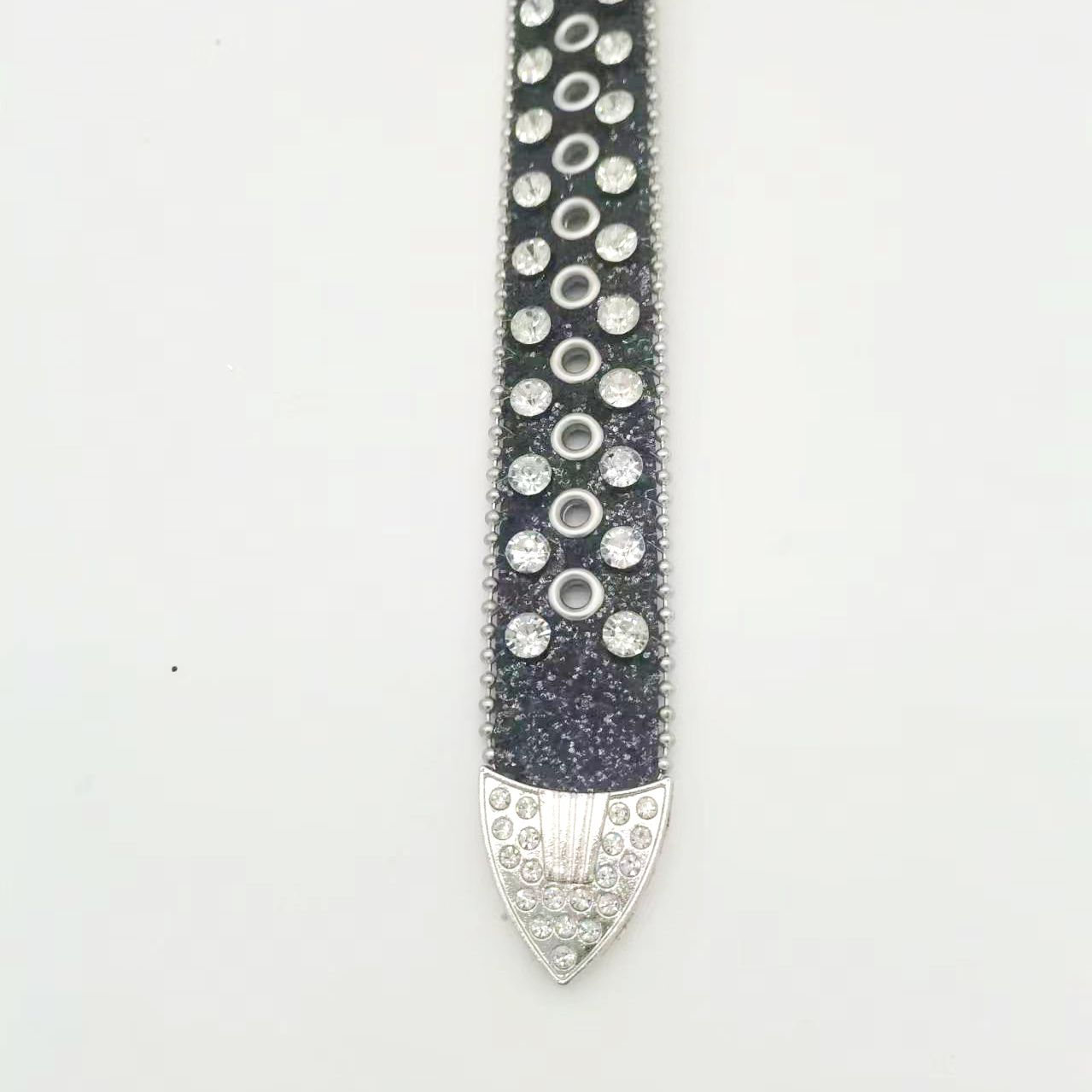 Chic Punk Inspired Women's Belt with Intricate Crystal Rhinestone Work for a Stylish Edge