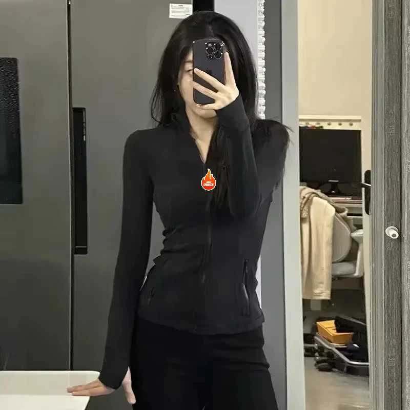 Active Shirts Tees Y2K striped solid color clothes for women autumn slim zipper sports running strt fashion retro tops 2024 hot sale H25218 MMW5