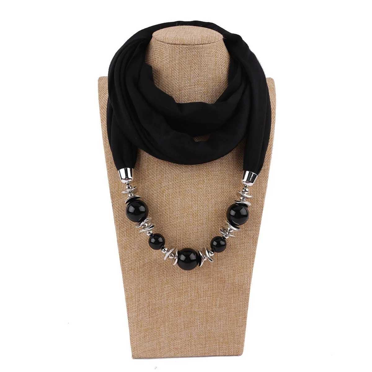 1 Pcs Women New Fashion Scarves Collar Pendant Scarf Necklace W250218