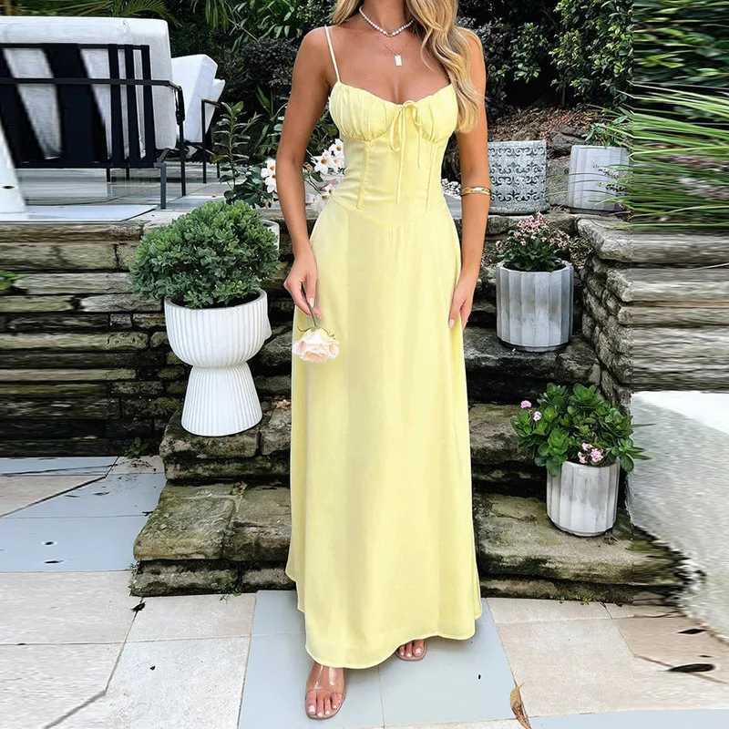 Basic Casual Dresses Lygens Elegant Evening Slveless Bodycon Ruched WomenS Dresses Summer Fashion 2024 WomenS Clothing Strtwear Casual Outfit H25217