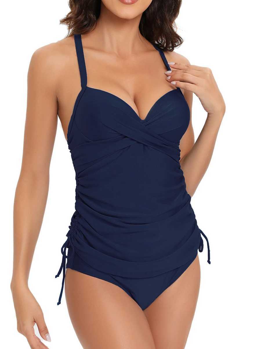 Tankini Set Swimsuit Women Printed Swimwear Female Push Up Bodysuit Bathers Bathing Swimming Swim Suit Summer Beachwear M250218