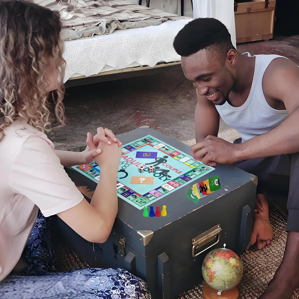 Adultopoly Board Game Date Night Couple Game Funny Relationship Card Game Portable Couple Game Valentines Gifts for Him Her 250218