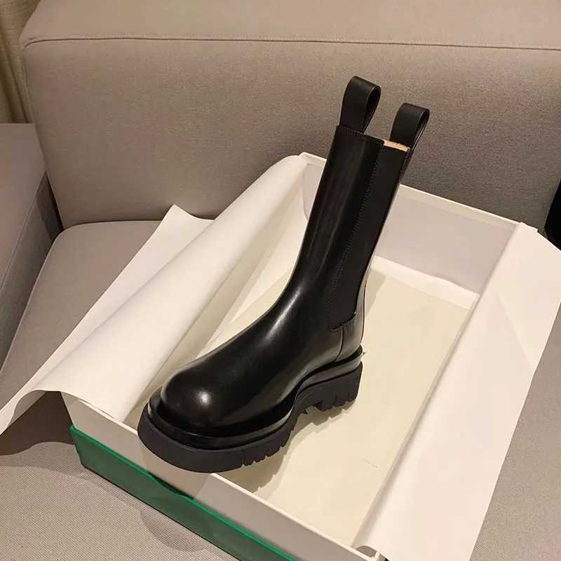 Brand Womens Shoes Boots Round Toe Boots-Women Flat Heel Fi Rock Ladies 2025 Ankle Elegant Autumn Lolita Med Rome CottXJ250217