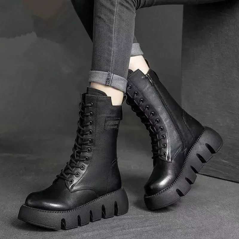 Plush Warm Thick Sole Boots New Fi Womens Warm Platform Shoes Female Waterproof Boot Botas De Mujer Thigh High BootsXJ250217