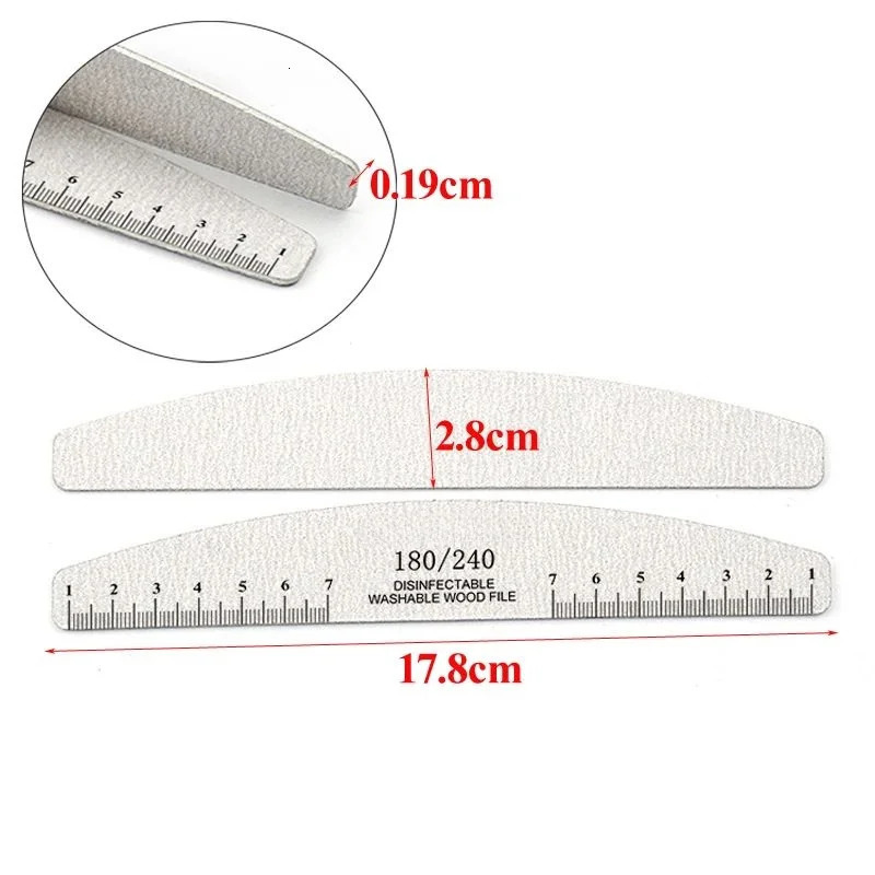 50pcs Nail File Wooden Sanding Buffer Block Pedicure Manicure UV Gel Nail Polish Pro Nail Files Artificial Nail Tips Tools 250214