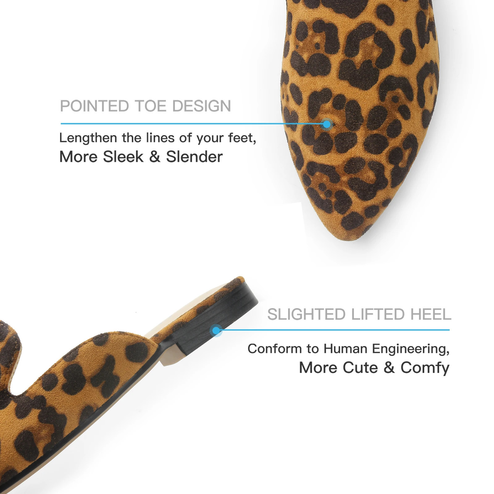 MUSSHOE Mules for Women Flats Comfortable Pointed Toe Women Mules 250217