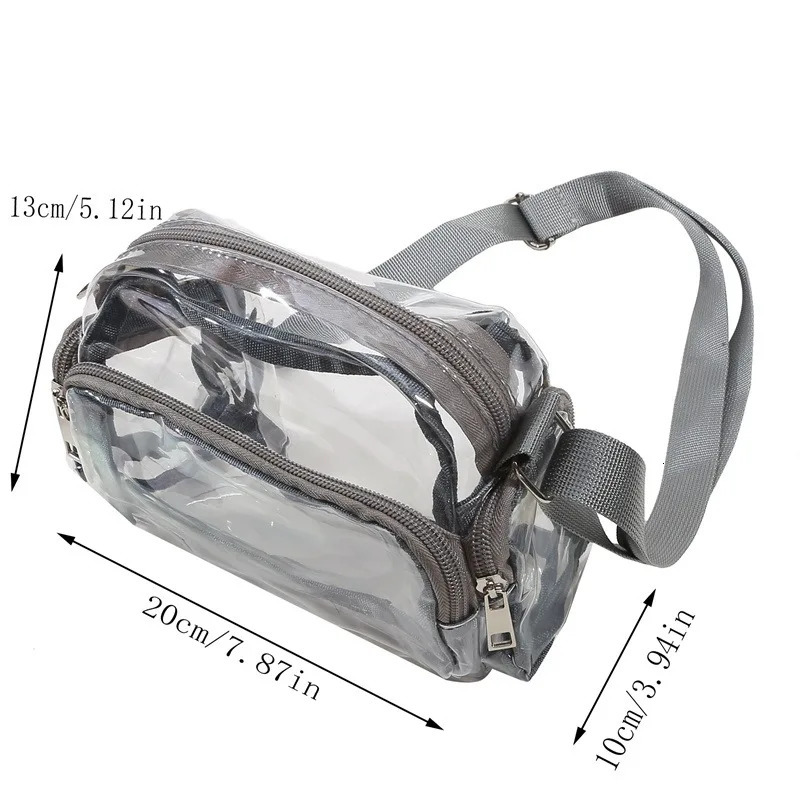 1PC Stylish Transparent And Lightweight Crossbody Bag Suitable White-Collar Workers Outdoor Travel Shopping 250214