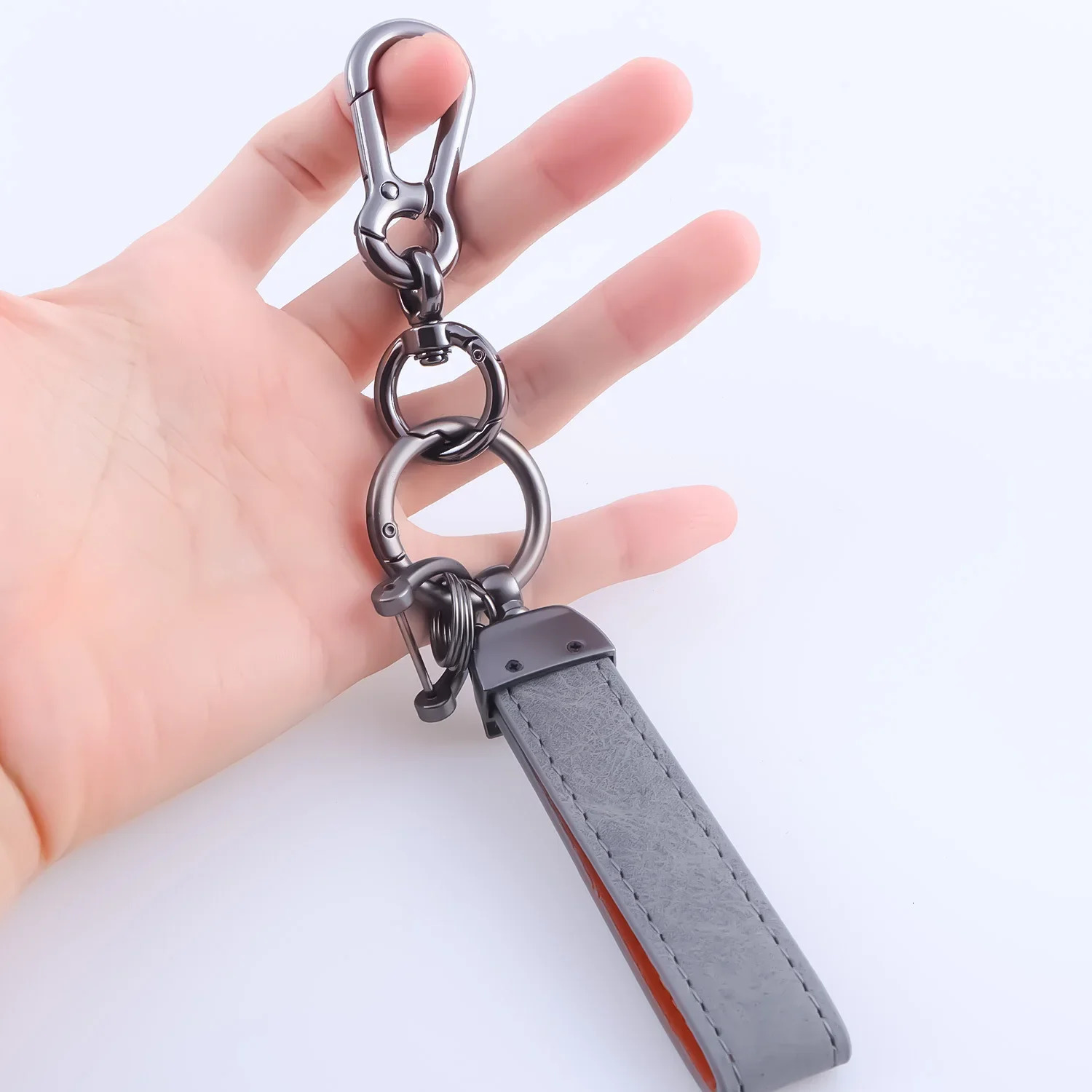 2 metal spring snap hook clips car keychain trigger switch buckle for bag keys 250213