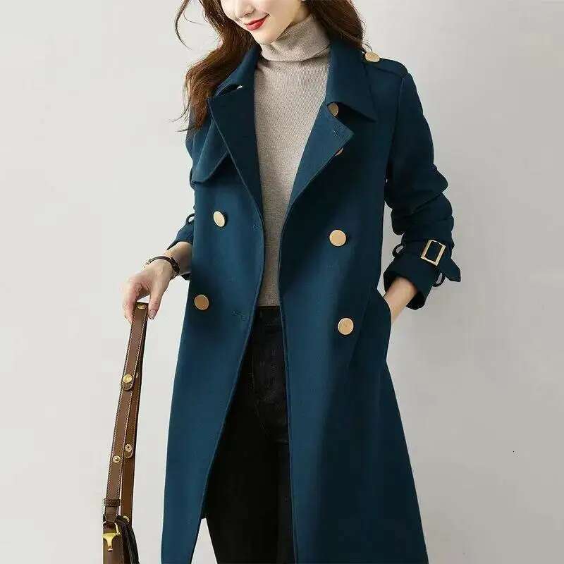 Trench Coat Women 2024 Autumn Winter Korean Office Lady Casual Long New In Coats & Jackets Outwears