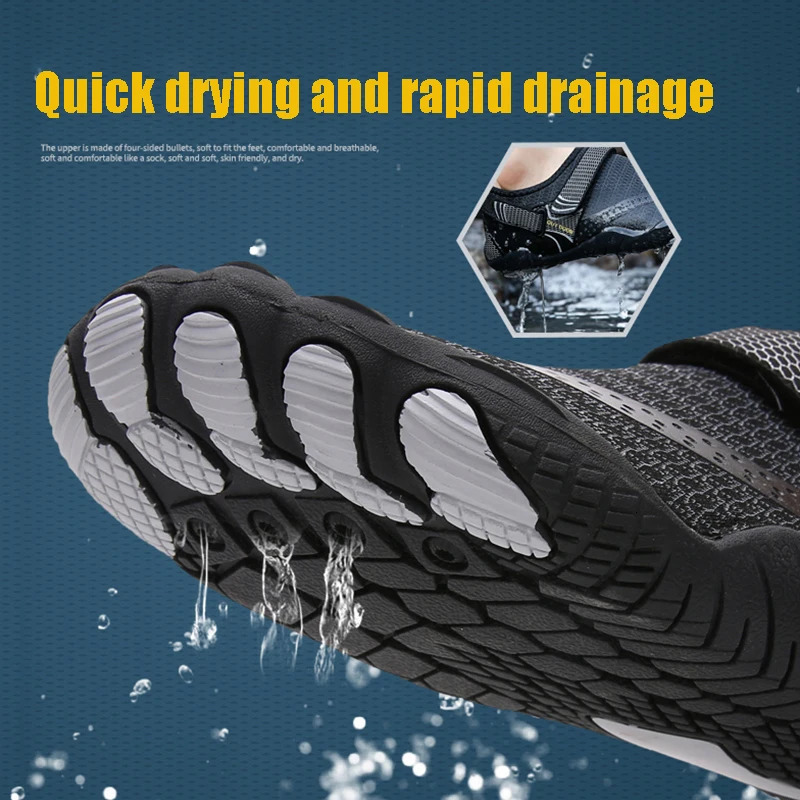 Wading Shoes Man Water Sneakers Swimming Beach Quick-Dry Wading Footwear Outdoor Upstream Shoes Breathable Barefoot Sandals 250217