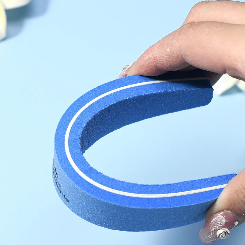 30Pcs/Lot Washable Nail File Professional 100 180 Grit Colorful Sponge Banana Nail Buffer Files Set For Manicure Pedicure Tools 250214