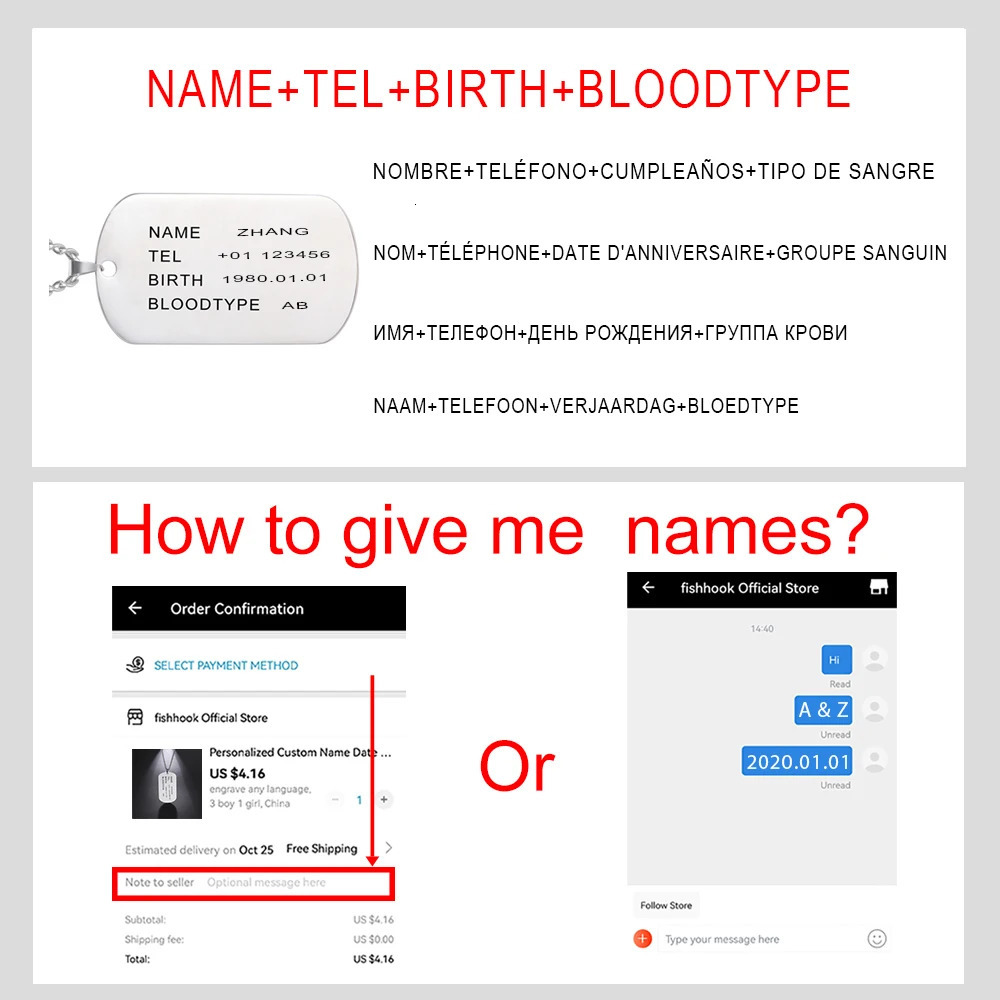 Military Army Tactical Personalized Bar US Dog Tag Necklace Soldier Name Chain Custom War Gift For Man Stainless Steel Jewelry 250210