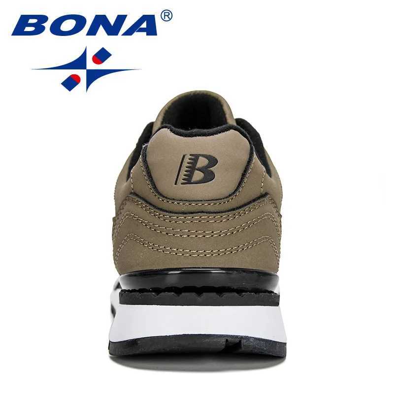 BONA New Designers Nubuck Leather Trendy Sneakers Men Outdoor Casual Shoes Man Sapato Masculino Krasovki Zapatos De HombreC250217