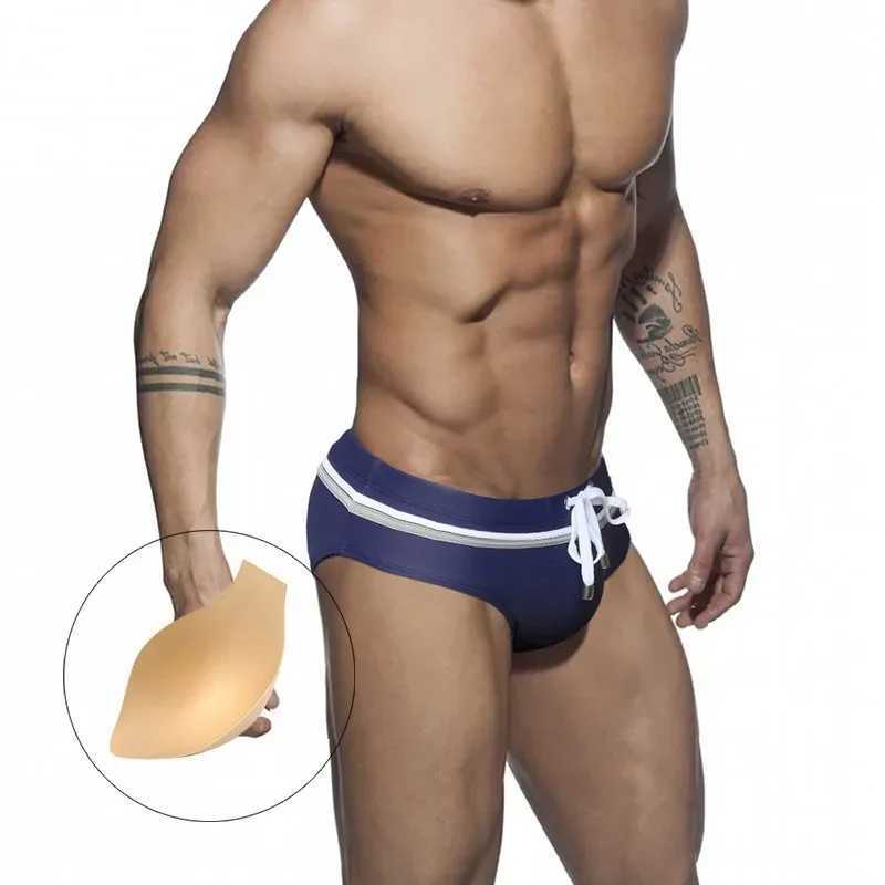 Mens sexy swimsuit bikini trend color blocking swimsuit quick drying swimsuit breathable sports beach shorts surfing swimsuit M250218