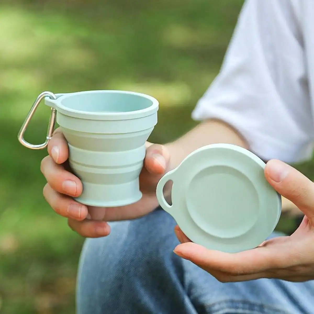 Leeseph Silicone Foldable Travel Cup Camping Reusable Portable Beverage CupCup Used for Hiking and Outdoo Z260202