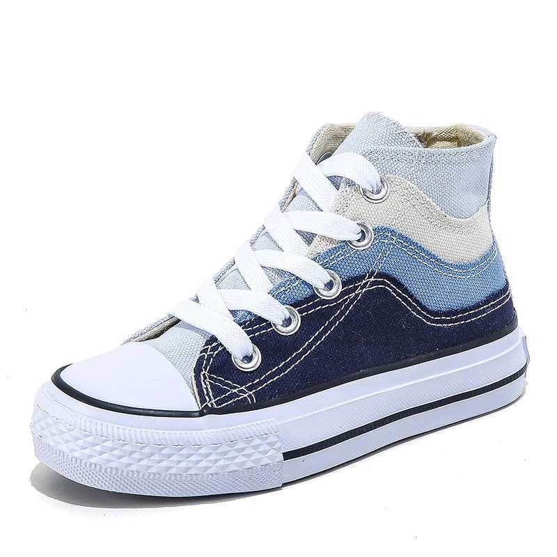 New Spring and Autumn Fashion Sneakers Boys And Girls Sneakers Canvas Shoes Chilsren Sneakers Stitching Collision Color Shoes Z250217