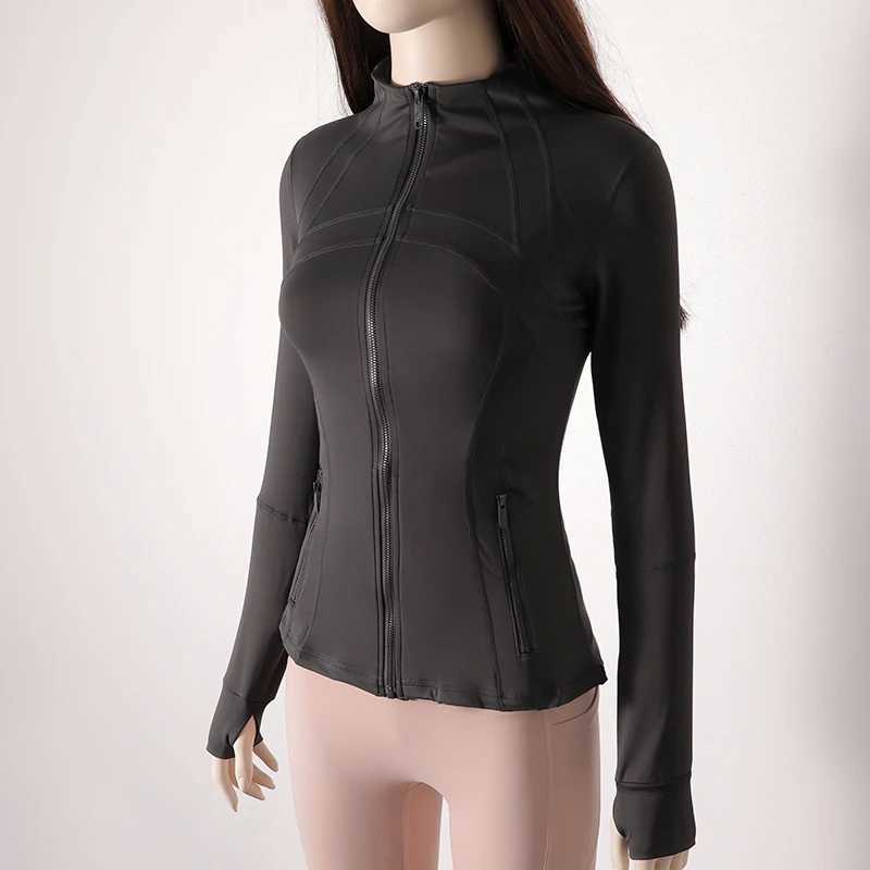 Active Shirts Tees Spring and Fall Jacket Running Jacket Standing Collar Tight Jacket H25218