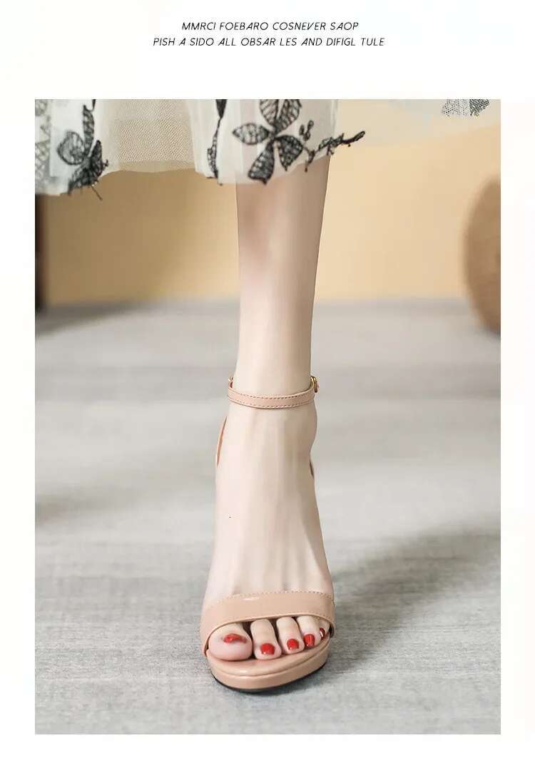 Women's Platform Patent Leather Sandals Thin Heel Open Toe High Heels Sexy Summer Shoes Female Footwear 2025 Trend