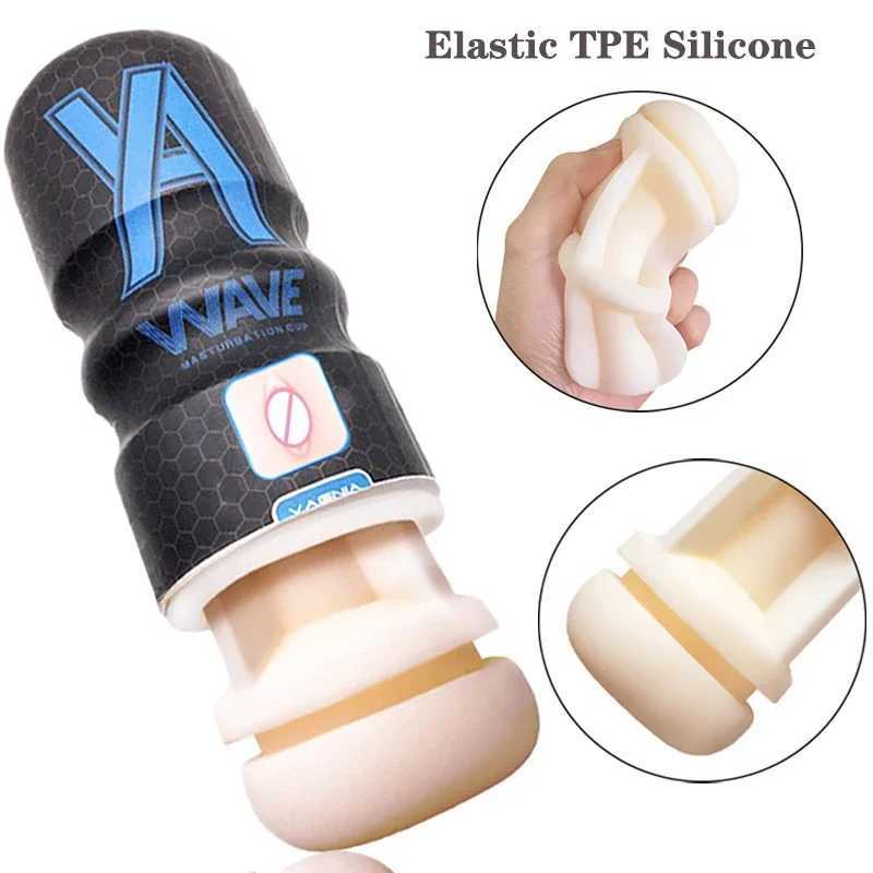 WAVE Powerful Sucking Masturbation Cup Realistic Anal Vagina Pocket Pussy Blowjob Massager Male Masturbator Sex Toys for Men 8+ W250218