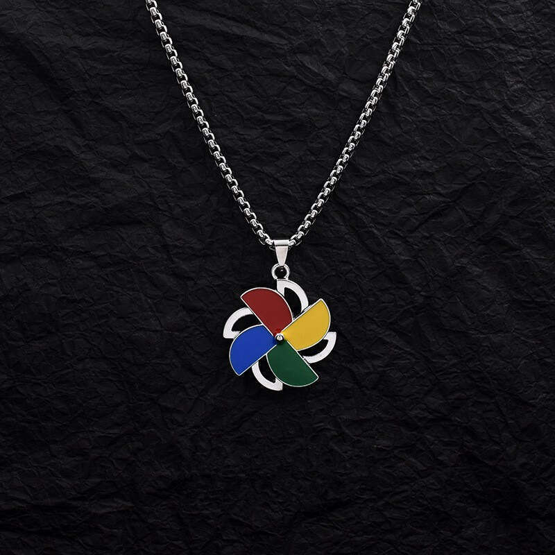 Rotating Windmill Necklace Female Xia, Unique Design, Minimalist Hip Hop Fashion Sweater Chain Accessories for Male 2022 New Edition