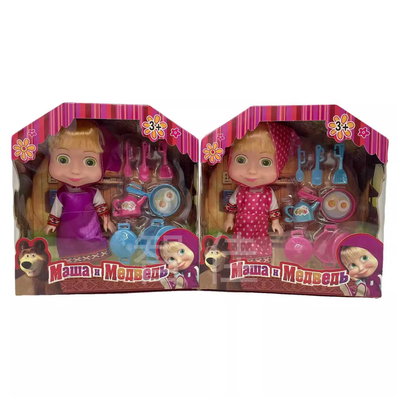 Masha bear 6.5-inch Martha and Bear cartoon comforting doll toy Ap2