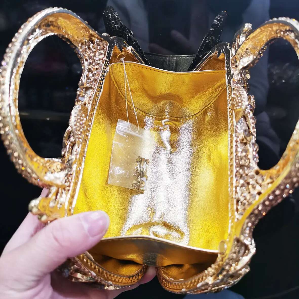 KHNMEET Fashion Rose Gold Mini Tote Handbags Box Crystal Evening Women Clutch Bags Champange Wedding Purse SM94