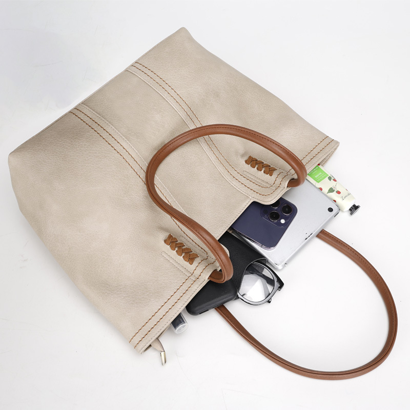 Designer Designer Korean Version 2024 New Fashionable, Atmospheric, Simple Tote Large Capacity Mother And Child Bag, Women's Single Shoulder Hand