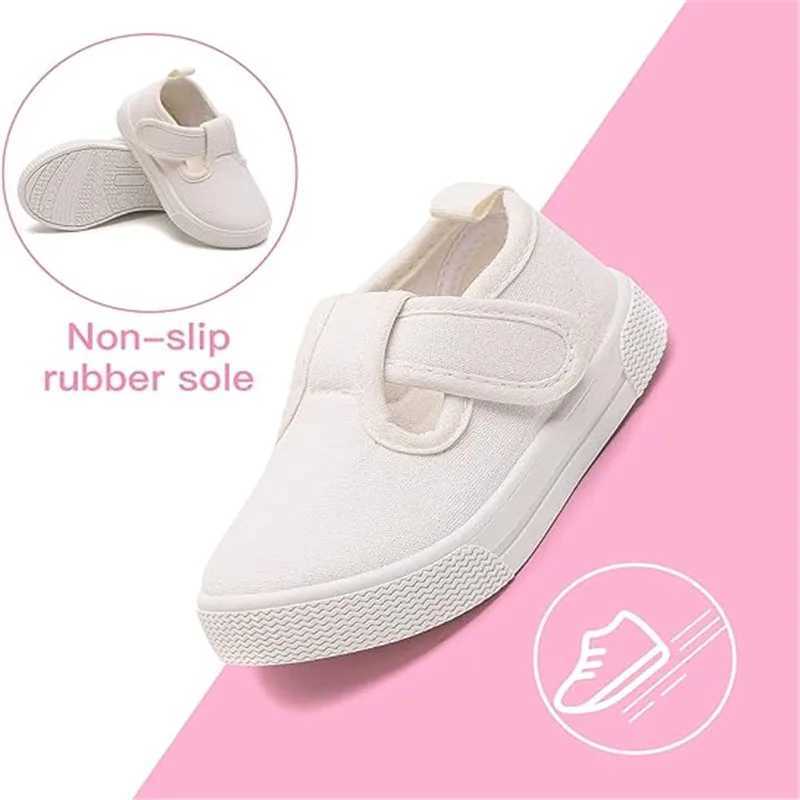 Preschool girl T-belt canvas sports shoes classic and comfortable for young children Mary Jane canvas apartment anti slip and casual canvas sports sho