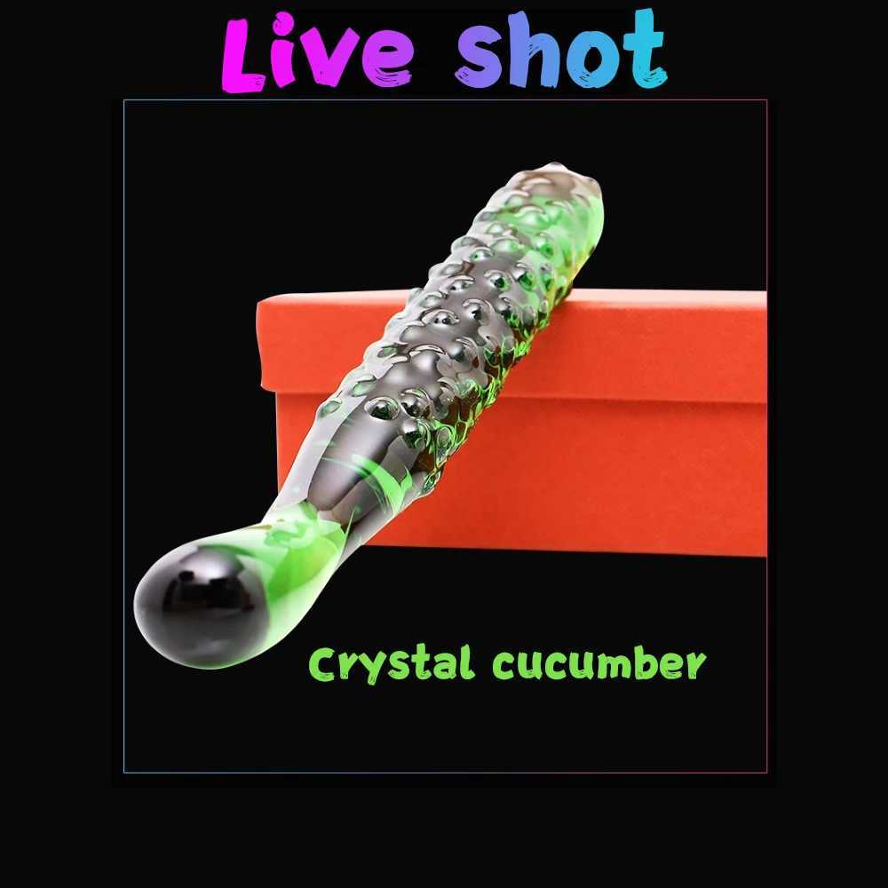 Simulated Transparent Crystal Glass Dildo Massage Stick Ml Dildo Gun Mane Female Masturbation Device Sex ToyXJ250218