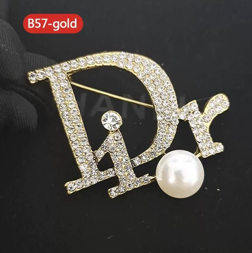 Brooch For Women Men inlay Rhinestone Pearl Brooches Gold Silver Metal High Quality Classical Jewelry Broochs Pin Christmas Party Gifts Scarf Accessories