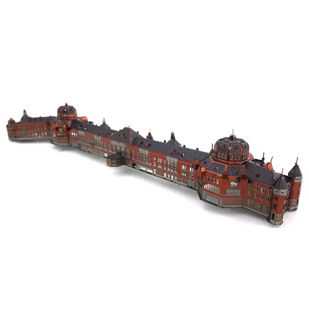 Colorful Tokyo Railway Station 3D Metal Puzzle DIY Handmade Architectural Landscape Assembly Model Jigsaw Puzzle Toys for KidsT250218
