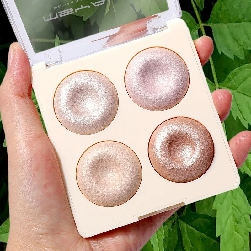 4 Colors Highlighter Makeup Facial Bronzers Eyeshadow Palette Face Contour Shimmer Powder Highlighter Cosmetics 250214