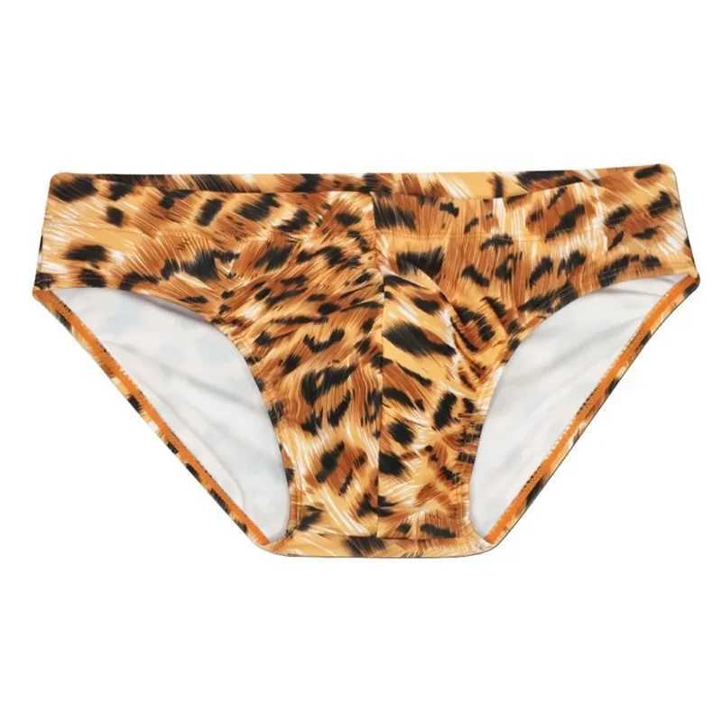 Tiger Stripe Swimwear for Mens Push Up Swim Trunks Bikini Sexy Padded Swimsuit Beach Shorts Surf Bathing Suit Gay Underwear M250218