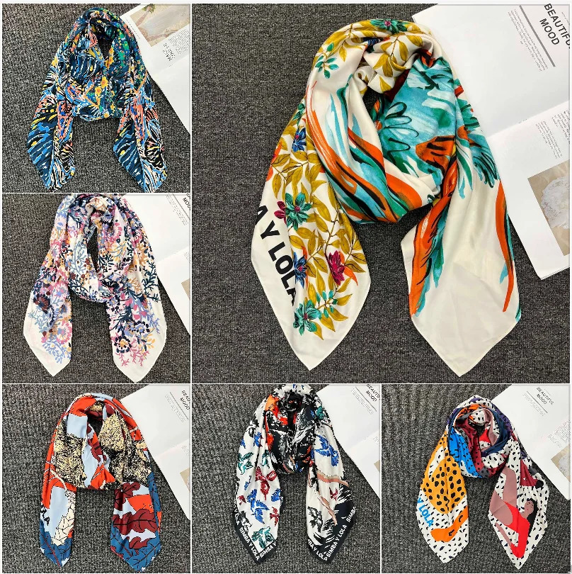 Foreign trade original order Spanish fashion product embroidered and printed multi style large square scarf 250213