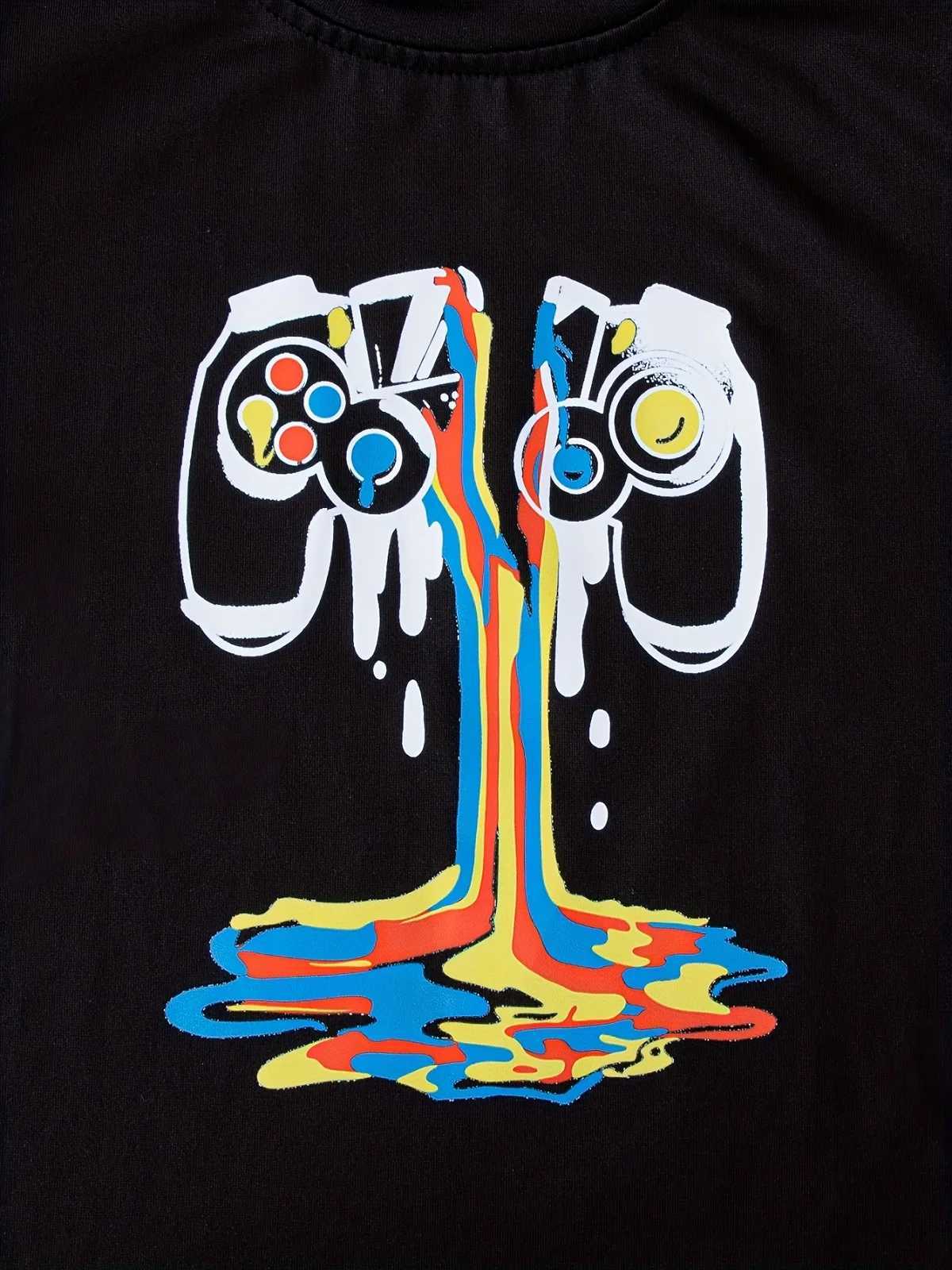 Kids Clothes Boys Girls Summer Dring Top Shorts 2 Pieces Set Teenage Boy Printed Tracksuit Childrens Casual Outfit W250218